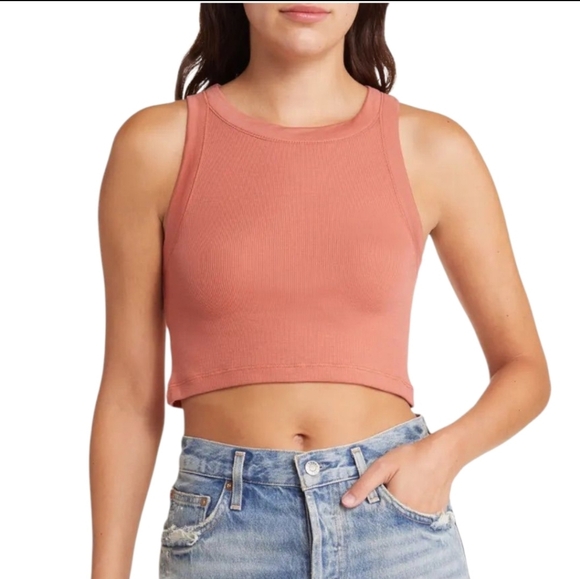 All Saints Tops - AllSaints Rina Stretch Cropped Tank Top